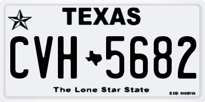 TX license plate CVH5682