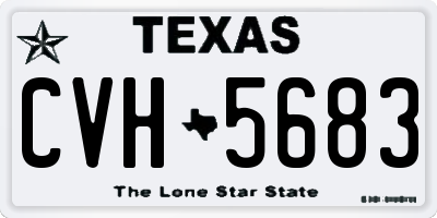 TX license plate CVH5683