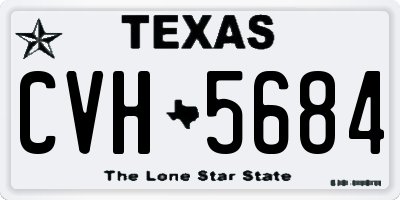 TX license plate CVH5684