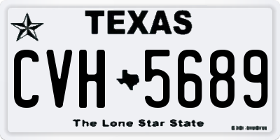 TX license plate CVH5689