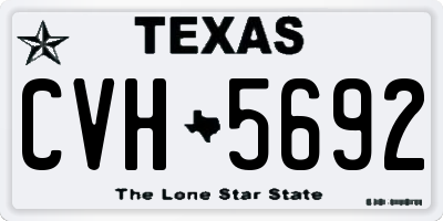 TX license plate CVH5692