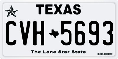 TX license plate CVH5693