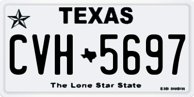 TX license plate CVH5697