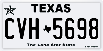 TX license plate CVH5698