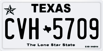 TX license plate CVH5709