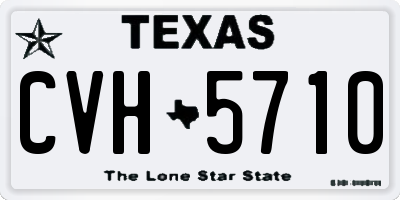 TX license plate CVH5710