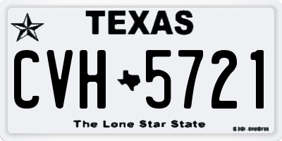 TX license plate CVH5721