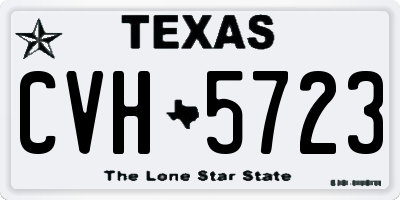 TX license plate CVH5723
