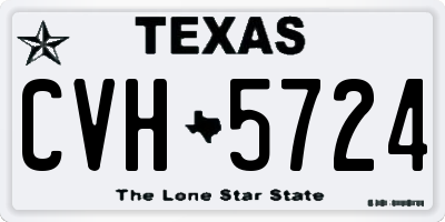 TX license plate CVH5724