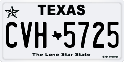 TX license plate CVH5725