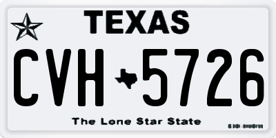 TX license plate CVH5726