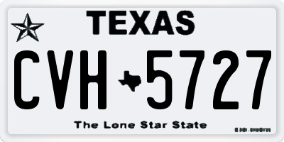 TX license plate CVH5727