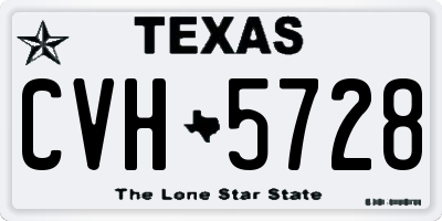 TX license plate CVH5728