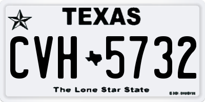 TX license plate CVH5732