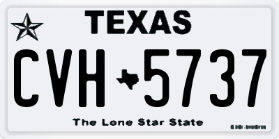 TX license plate CVH5737