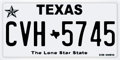 TX license plate CVH5745