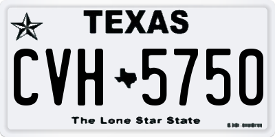 TX license plate CVH5750