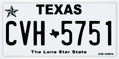 TX license plate CVH5751