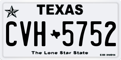 TX license plate CVH5752