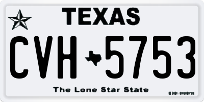 TX license plate CVH5753