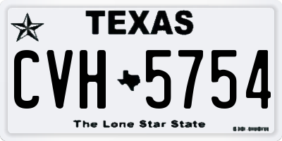 TX license plate CVH5754