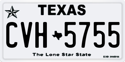 TX license plate CVH5755