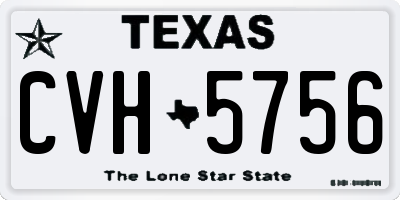 TX license plate CVH5756
