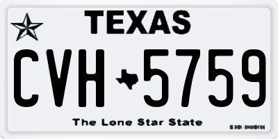 TX license plate CVH5759