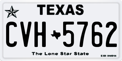 TX license plate CVH5762