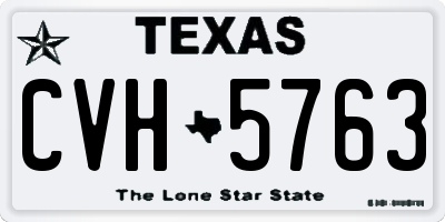 TX license plate CVH5763
