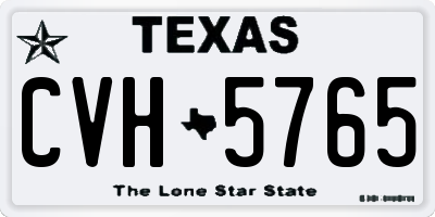 TX license plate CVH5765