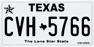TX license plate CVH5766
