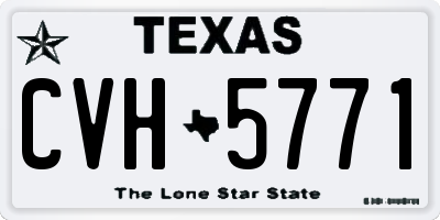 TX license plate CVH5771