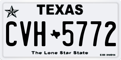 TX license plate CVH5772