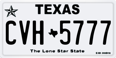 TX license plate CVH5777