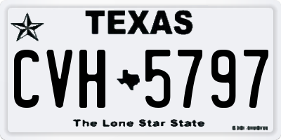 TX license plate CVH5797