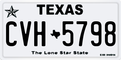 TX license plate CVH5798