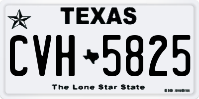 TX license plate CVH5825
