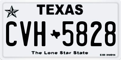 TX license plate CVH5828