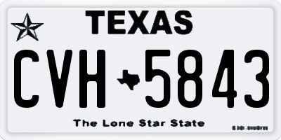 TX license plate CVH5843