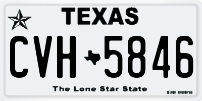 TX license plate CVH5846
