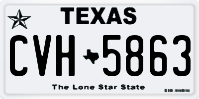 TX license plate CVH5863