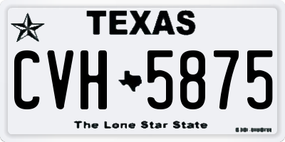 TX license plate CVH5875