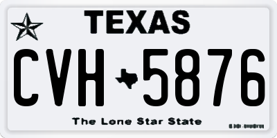 TX license plate CVH5876