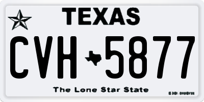 TX license plate CVH5877