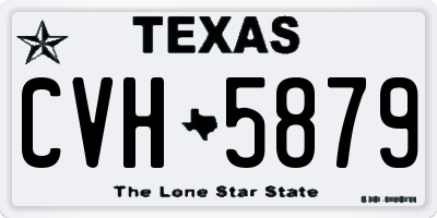 TX license plate CVH5879