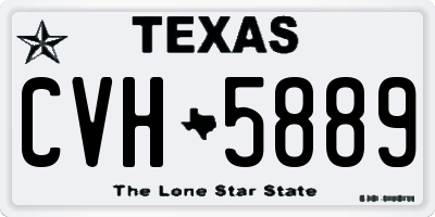 TX license plate CVH5889