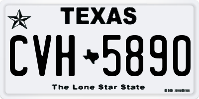 TX license plate CVH5890