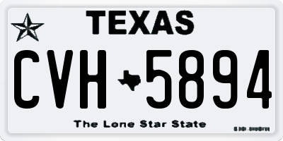 TX license plate CVH5894