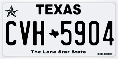 TX license plate CVH5904